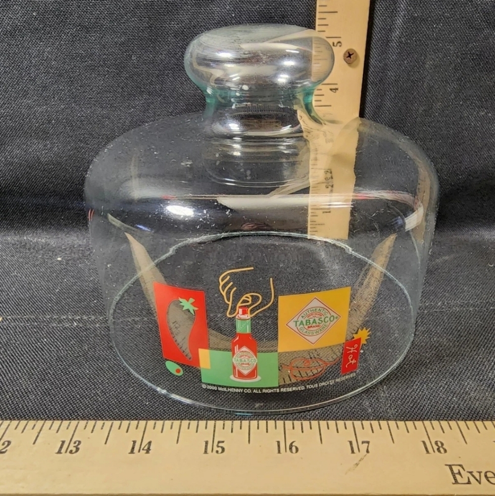 Vintage Replacement Tabasco Glass Cheese Tray Glass Dome Only No Base